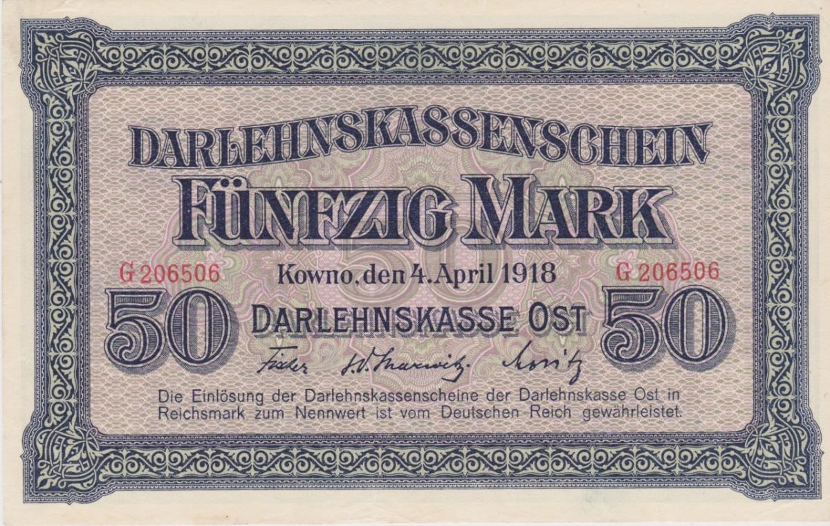 Front of Germany pR132: 50 Mark from 1918
