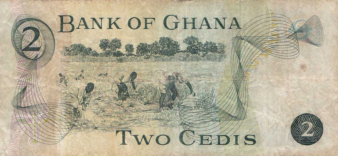 Back of Ghana p14b: 2 Cedis from 1972