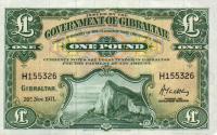 p18b from Gibraltar: 1 Pound from 1971