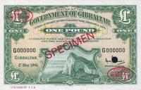 p18s from Gibraltar: 1 Pound from 1958