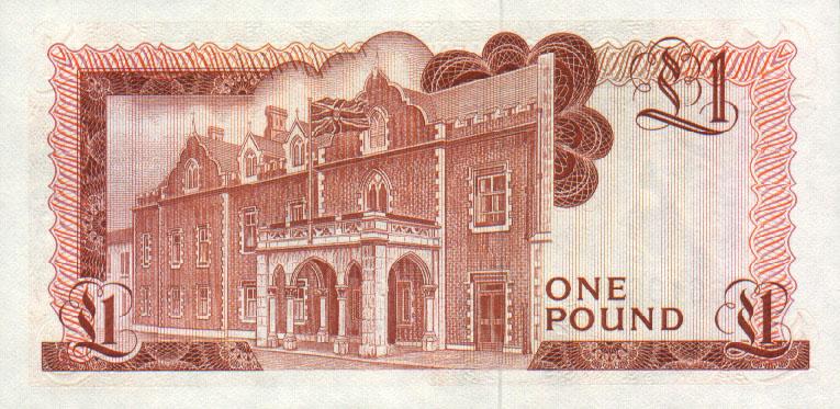 Back of Gibraltar p20a: 1 Pound from 1975