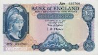 p372a from England: 5 Pounds from 1961