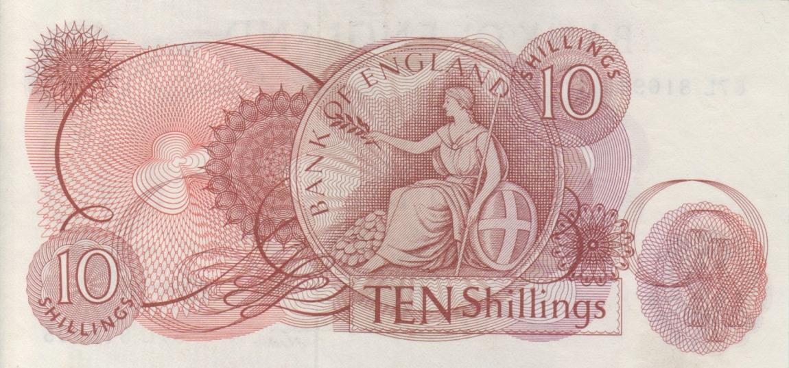 Back of England p373b: 10 Shillings from 1962