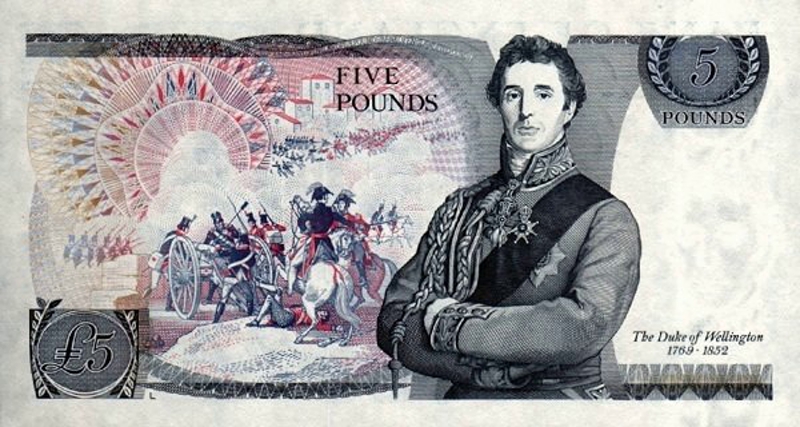 Back of England p378d: 5 Pounds from 1980