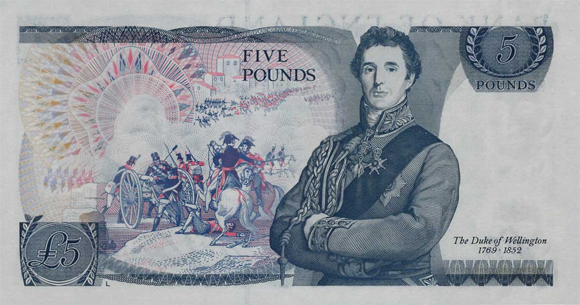 Back of England p378e: 5 Pounds from 1987