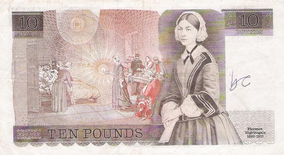 Back of England p379b: 10 Pounds from 1980