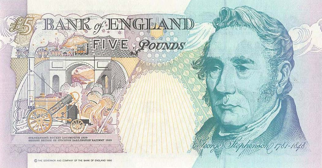 Back of England p382Ab: 5 Pounds from 1991