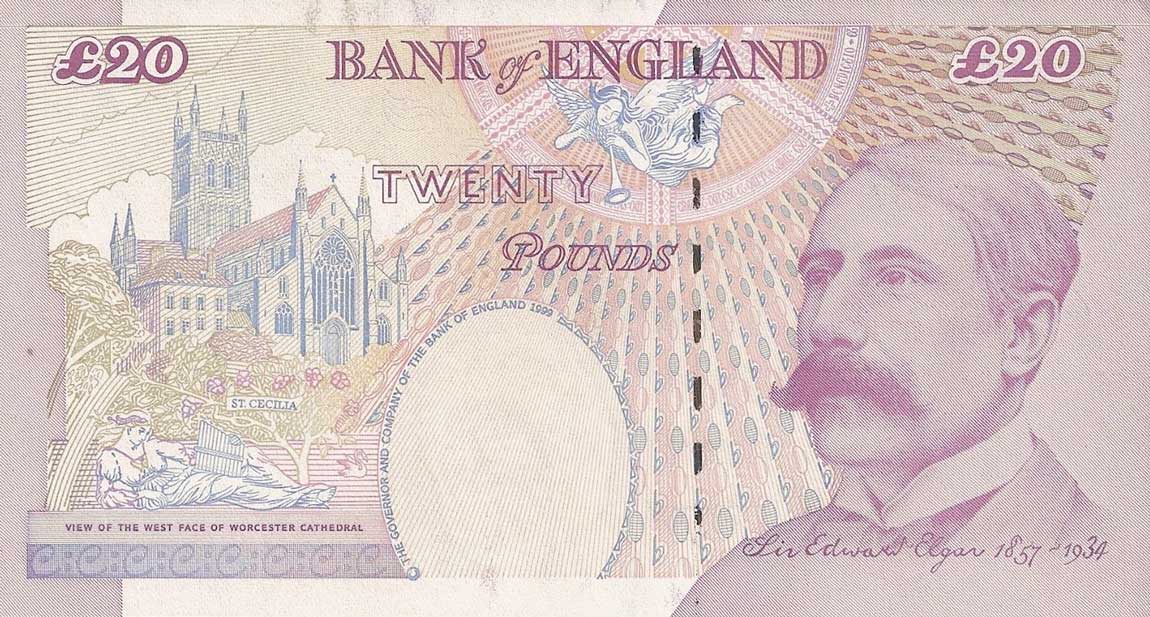 Back of England p390a: 20 Pounds from 1999