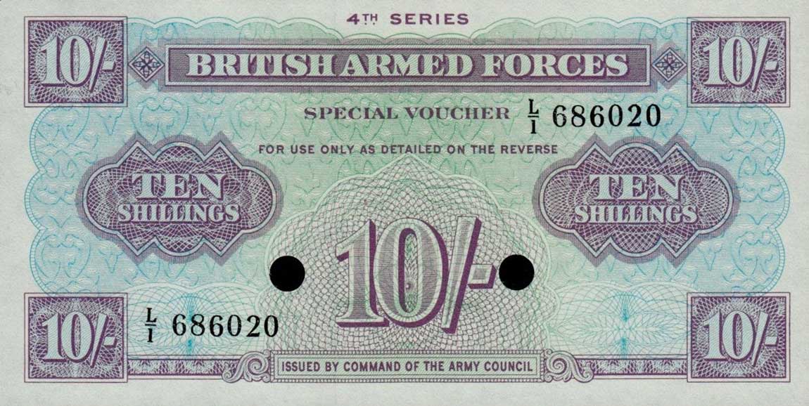 Front of England pM35b: 10 Shillings from 1962
