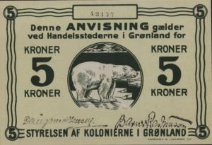 p14a from Greenland: 5 Kroner from 1913