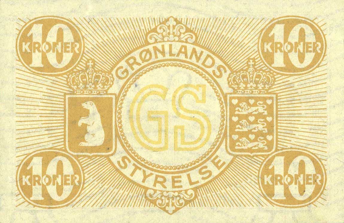 Back of Greenland p16b: 10 Kroner from 1926