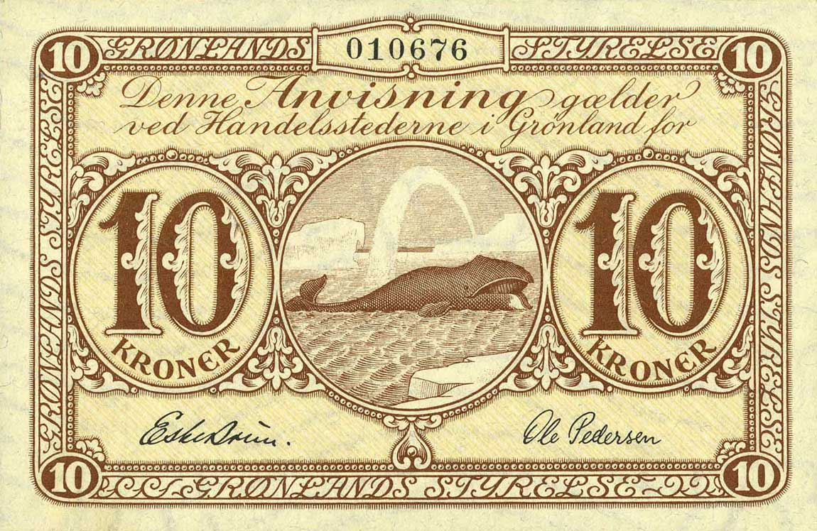 Front of Greenland p16b: 10 Kroner from 1926