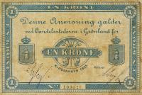 p5e from Greenland: 1 Krone from 1905