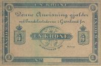 p5r from Greenland: 1 Krone from 1897