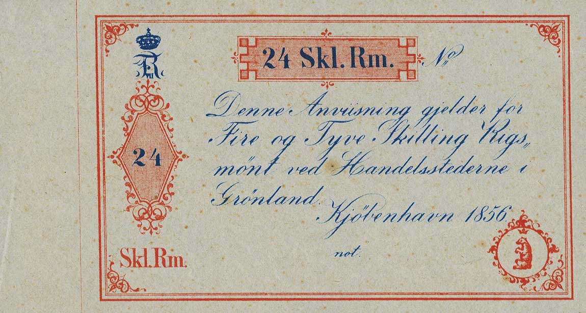Front of Greenland pA35r: 24 Skilling from 1856
