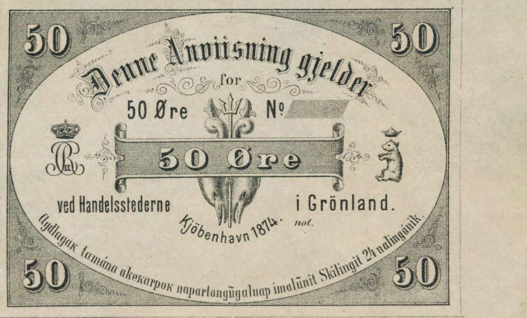 Front of Greenland pA37r: 50 Ore from 1874