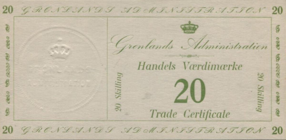 Front of Greenland pM7a: 20 Skilling from 1941