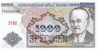 p20s from Azerbaijan: 1000 Manat from 1993