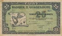 Gallery image for Guadeloupe p22a: 25 Francs