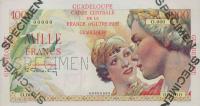 p37s from Guadeloupe: 1000 Francs from 1947