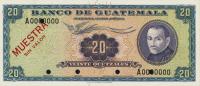 p48s from Guatemala: 20 Quetzales from 1960