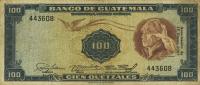 p50f from Guatemala: 100 Quetzales from 1965