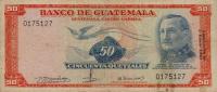 p56c from Guatemala: 50 Quetzales from 1969