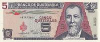 p74c from Guatemala: 5 Quetzales from 1992