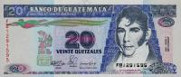 p76b from Guatemala: 20 Quetzales from 1990