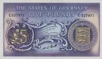 p46c from Guernsey: 5 Pounds from 1969