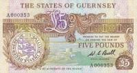 p49a from Guernsey: 5 Pounds from 1980