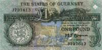 p52a from Guernsey: 1 Pound from 1991