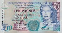 p57c from Guernsey: 10 Pounds from 1995