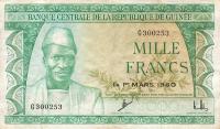 p15a from Guinea: 1000 Francs from 1960