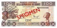 p35s from Guinea: 100 Francs from 1998