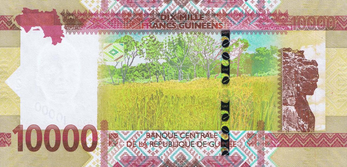 Back of Guinea p49Ab: 10000 Francs from 2020