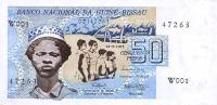 p1a from Guinea-Bissau: 50 Pesos from 1975