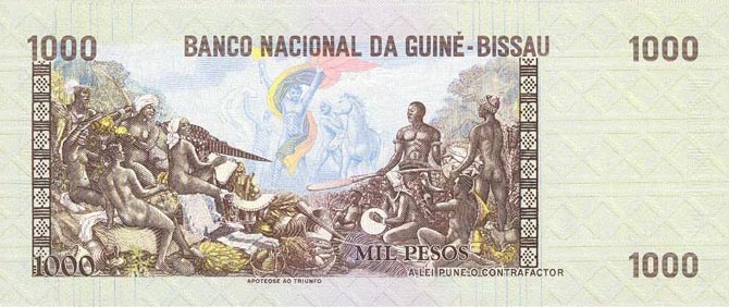 Back of Guinea-Bissau p8b: 1000 Pesos from 1978
