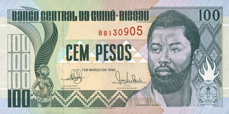 Front of Guinea-Bissau p11: 100 Pesos from 1990