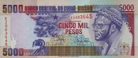 p14r from Guinea-Bissau: 5000 Pesos from 1990