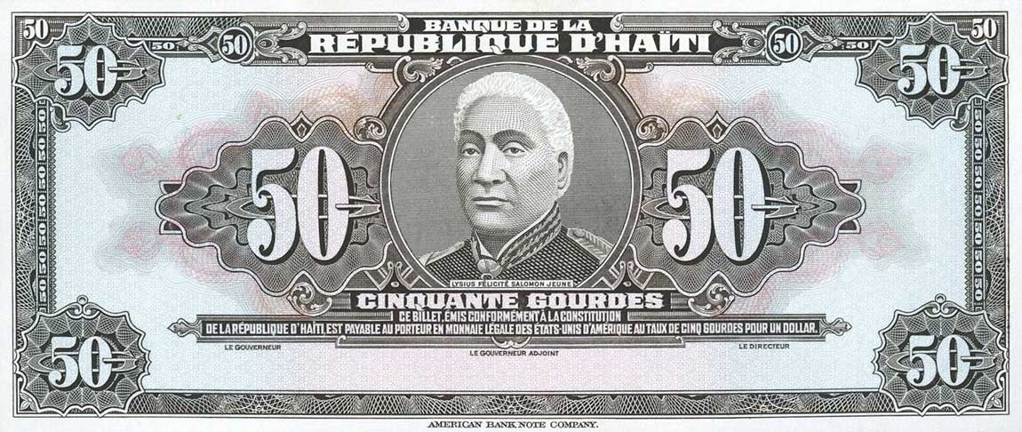 Front of Haiti p235Ar: 50 Gourdes from 1980