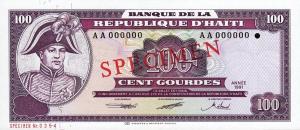 p258s from Haiti: 100 Gourdes from 1991 p258s from Haiti: 100 Gourdes from 1991