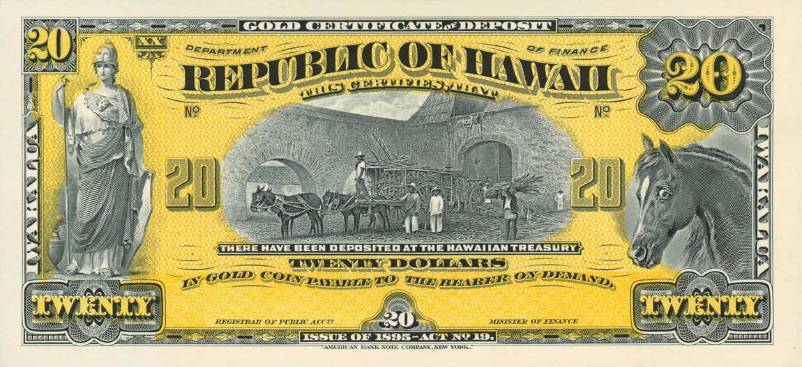 Front of Hawaii p8p2: 20 Dollars from 1981
