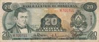 p60j from Honduras: 20 Lempiras from 1977