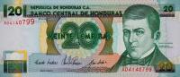 p73b from Honduras: 20 Lempiras from 1993