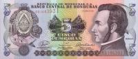 p91b from Honduras: 5 Lempiras from 2008