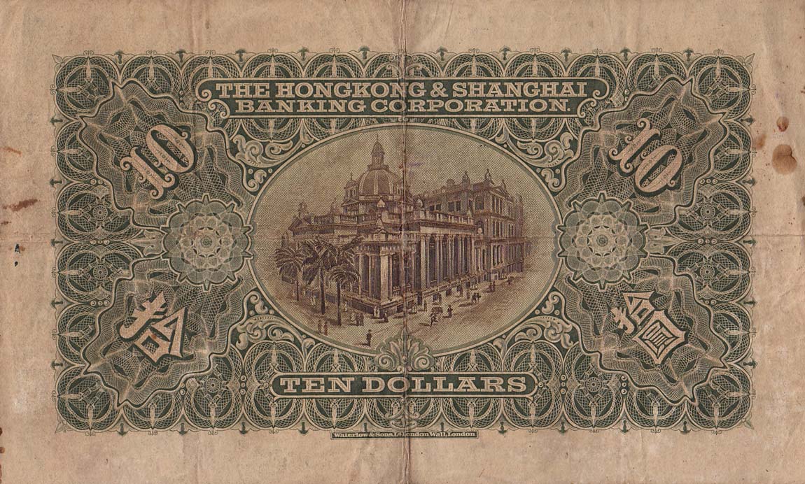 Back of Hong Kong p167: 10 Dollars from 1913