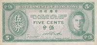 p322 from Hong Kong: 5 Cents from 1945