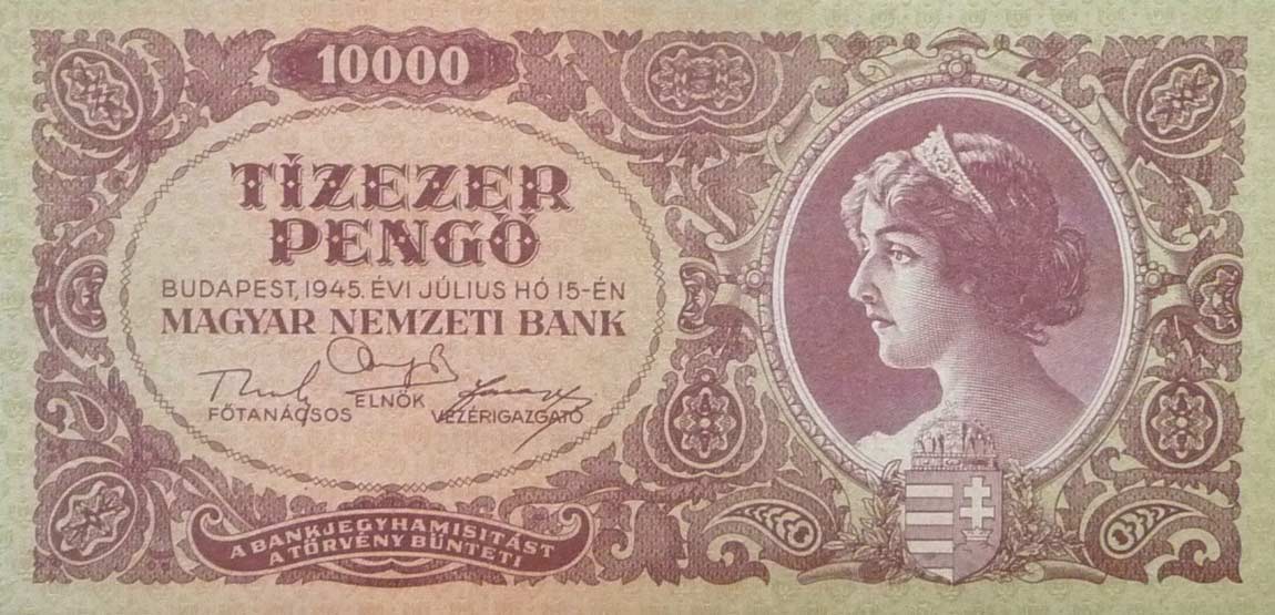 Front of Hungary p119a: 10000 Pengo from 1945