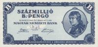 Gallery image for Hungary p136a: 100000000 BPengo from 1946